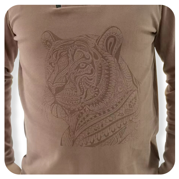 Laser engrave on clothes