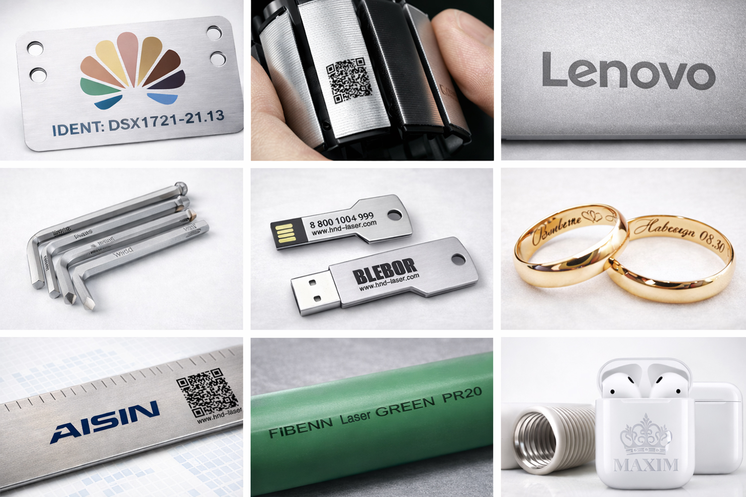 Portable Handheld Fiber Laser Marking Machine Samples