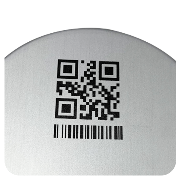 qrcode on stainless steel