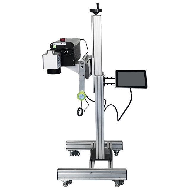 Flying laser coding machine