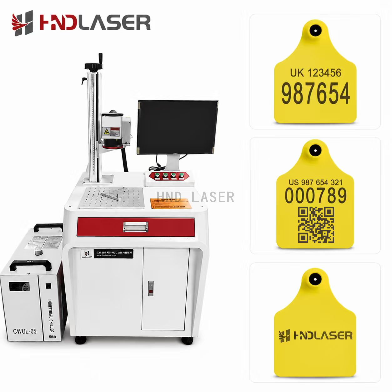 30–200W Portable UV Laser Ear Tag Printing Machine
